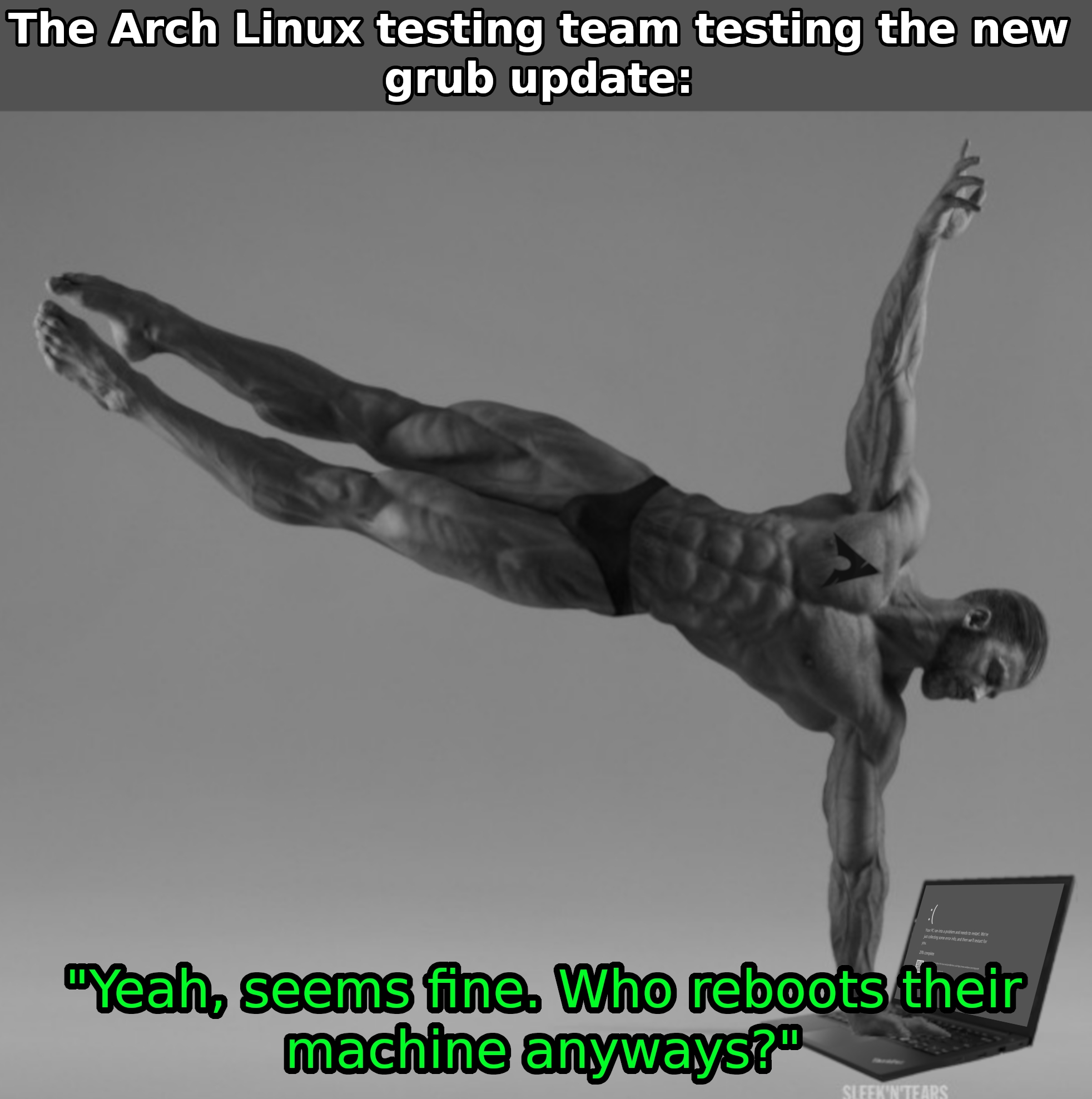 L'équipe Arch qui teste la mise à jour du bootloader.